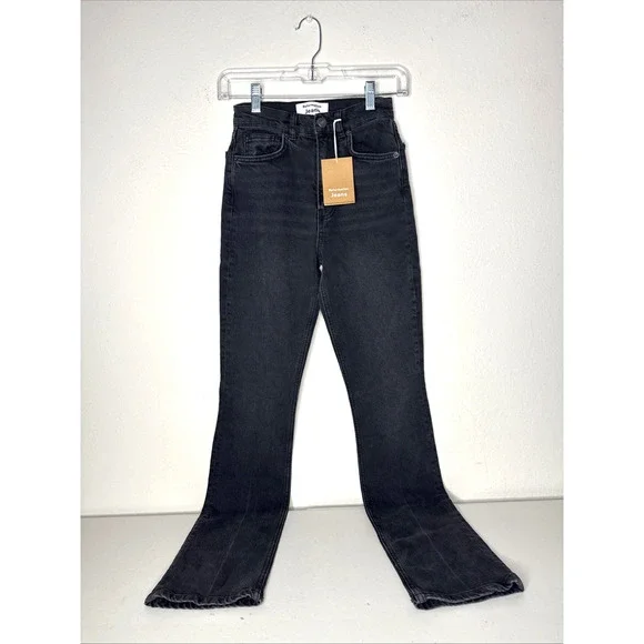Reformation $148 NWT Peyton Size 23 High Rise Boot Cut Cropped Jeans Gray - Picture 4 of 12